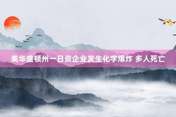 美华盛顿州一日资企业发生化学爆炸 多人死亡
