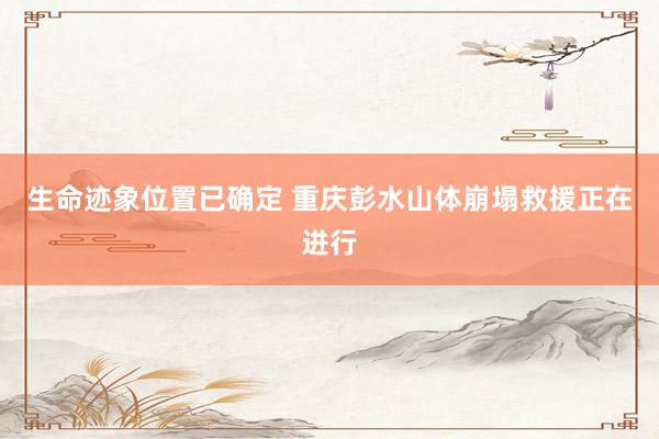 生命迹象位置已确定 重庆彭水山体崩塌救援正在进行