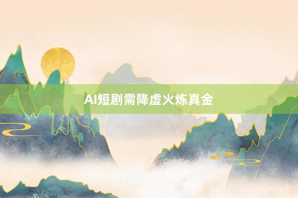 AI短剧需降虚火炼真金