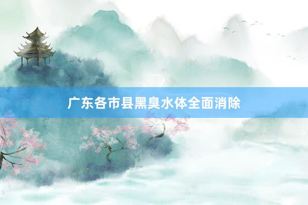 广东各市县黑臭水体全面消除