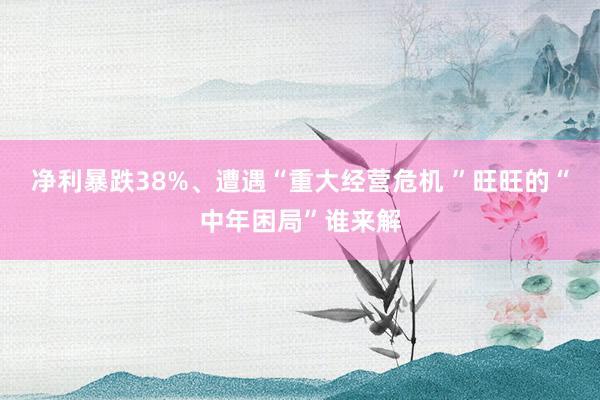 净利暴跌38%、遭遇“重大经营危机 ”旺旺的“中年困局”谁来解