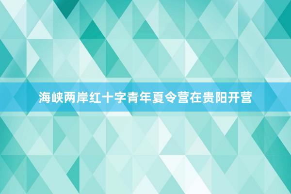 海峡两岸红十字青年夏令营在贵阳开营