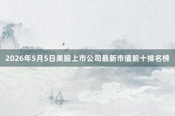 2026年5月5日美股上市公司最新市值前十排名榜
