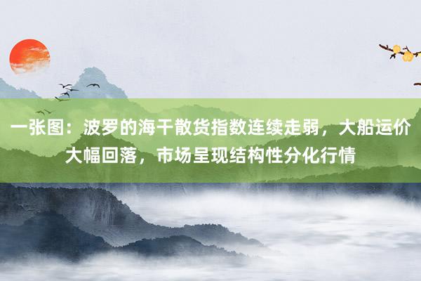 一张图：波罗的海干散货指数连续走弱，大船运价大幅回落，市场呈现结构性分化行情