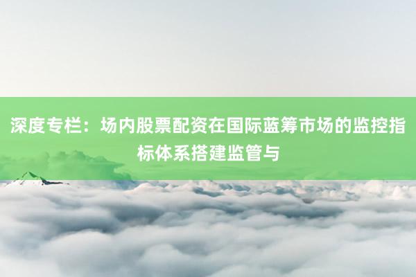 深度专栏：场内股票配资在国际蓝筹市场的监控指标体系搭建监管与