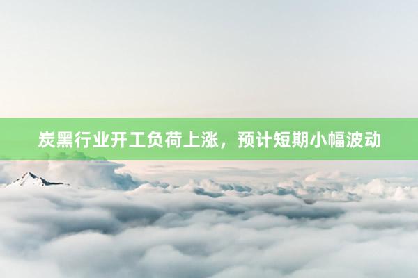 炭黑行业开工负荷上涨，预计短期小幅波动