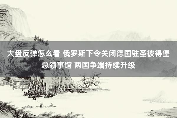 大盘反弹怎么看 俄罗斯下令关闭德国驻圣彼得堡总领事馆 两国争端持续升级