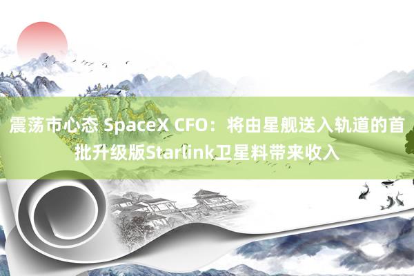 震荡市心态 SpaceX CFO：将由星舰送入轨道的首批升级版Starlink卫星料带来收入