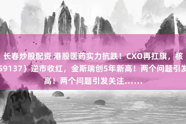 长春炒股配资 港股医药实力抗跌！CXO再扛旗，核心ETF（159137）逆市收红，金斯瑞创5年新高！两个问题引发关注……