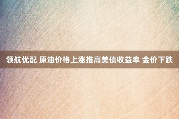 领航优配 原油价格上涨推高美债收益率 金价下跌