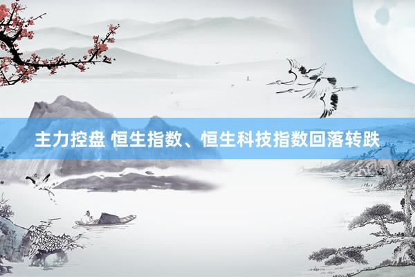 主力控盘 恒生指数、恒生科技指数回落转跌